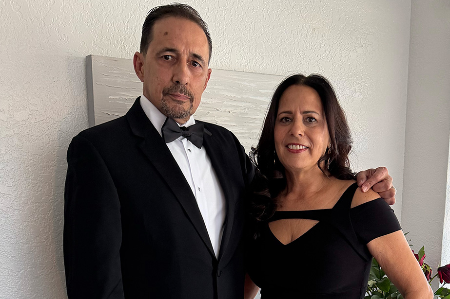 Lung Cancer Patient Eduardo with his wife