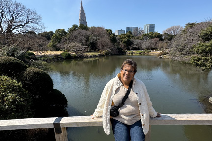 Donna at Shinjuku Gyoen National Garden in Tokyo